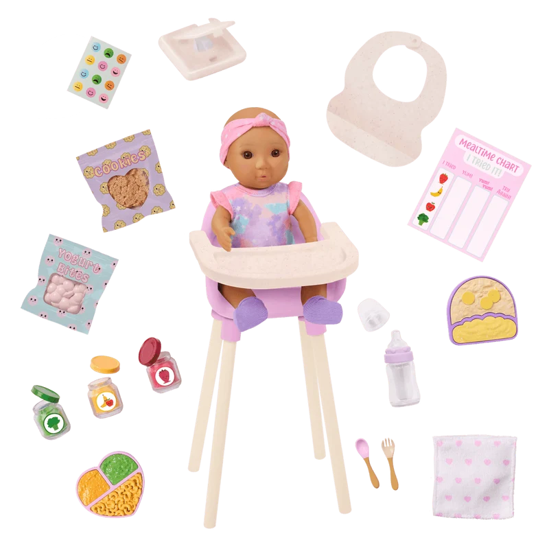 Kleine Schwester Puppe Emilia Essenszeit