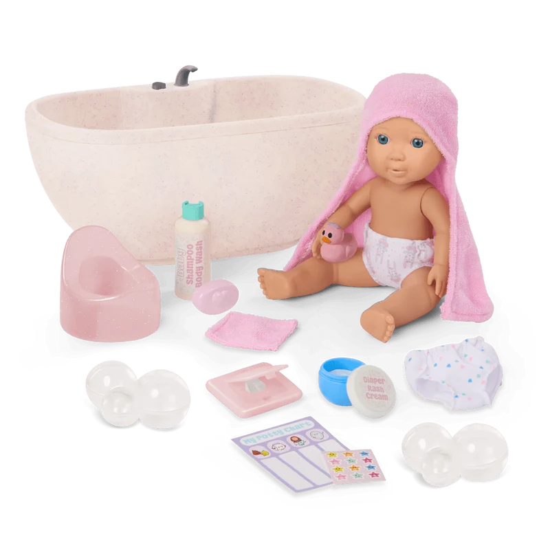 Kleine Schwester Puppe Lacy Bad und Töpfchen