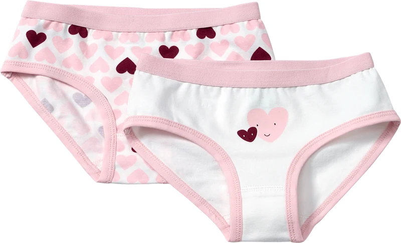 ALANA Slips mit Herz-Muster, rosa, Gr. 86/92, 2 St